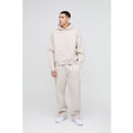 Chándal Oversize Recto De Scuba Con Capucha, Beige