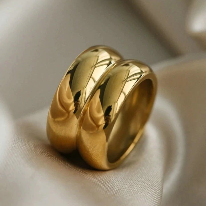 Gold Ring - NYC Duo Ridge Ring - 7