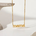 Gold Pendant Necklace for Mom - Mason & Madison Mama Letter Chain Necklace - Gold vermeil