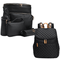 Diaper Bag Backpack Set - Ultimate New Parenting Ready Premium Set - (Harvey + Maison Bags)