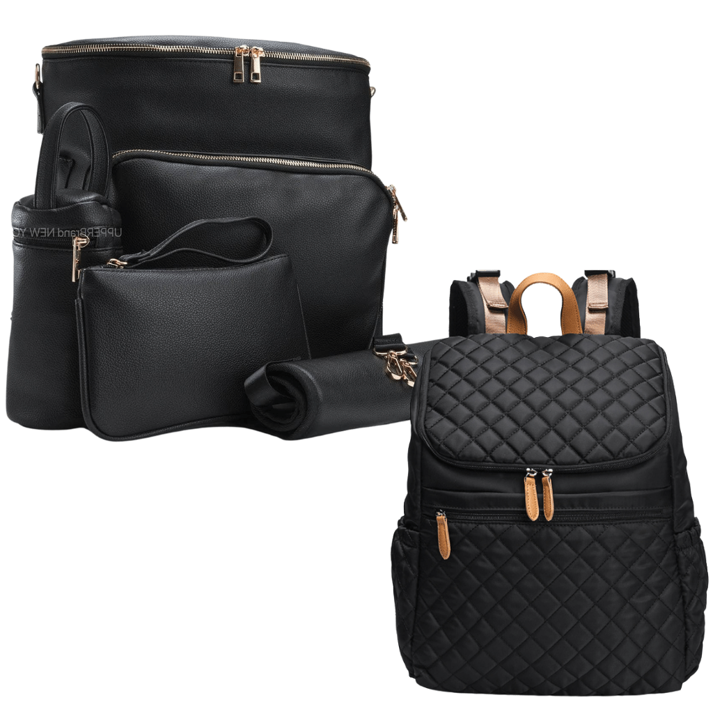 Diaper Bag Backpack Set - Ultimate New Parenting Ready Premium Set - (Harvey + Maison Bags)