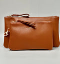 Leather Pouch Set - Clip-on Pouch Gift set ( Royal Brown ) - Brown