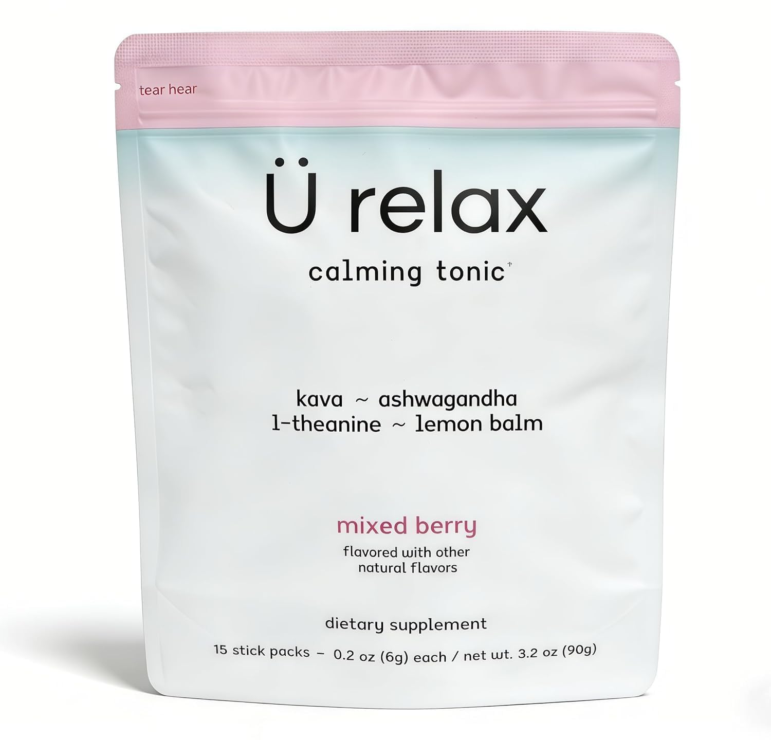 Urelax Calming Drink Mixed Berry Relaxation Powder| 15 Serve Packet