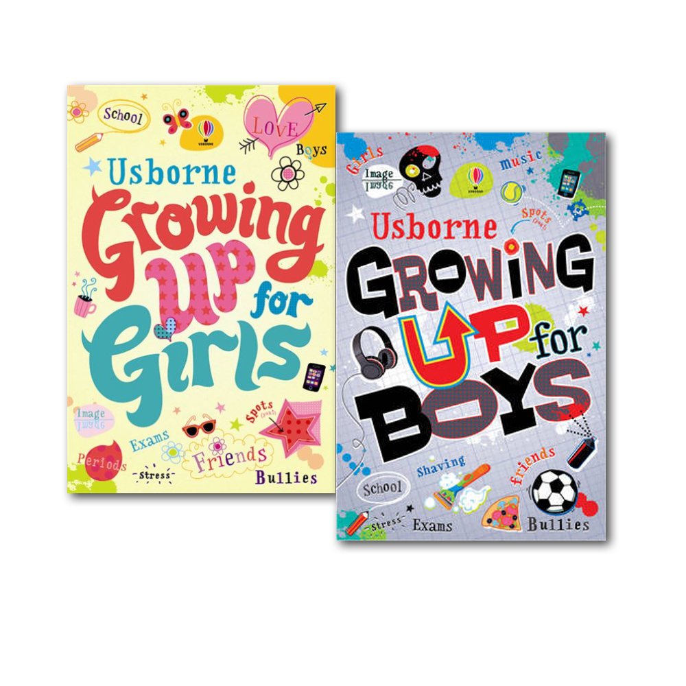 Usborne Growing Up Puberty Guides 2 Books Collection Set - Ages 9-14 - Paperback