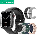 Smart Watch | Wireless Charging Fitness Tracker With 6 Straps - Black With 6 Straps