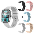 Pro Smart Watch | Bluetooth Compatible Fitness Tracker - Silver With 5 Strap