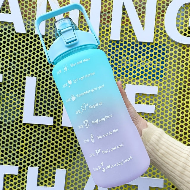 Leak-Proof Water Bottle | 2L | Hydration Tracking - Green