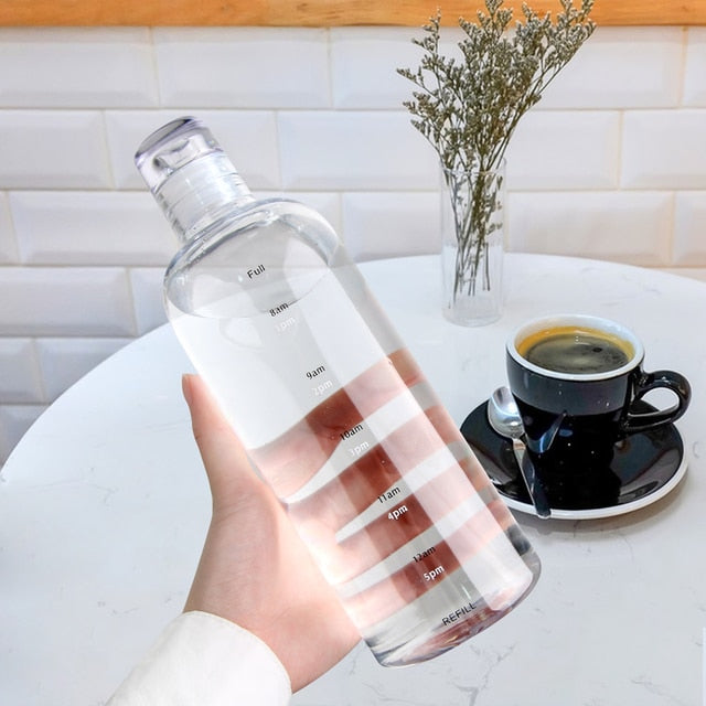 Hydration-Tracking Water Bottle | Leak-Proof Design - 700ml Transparent