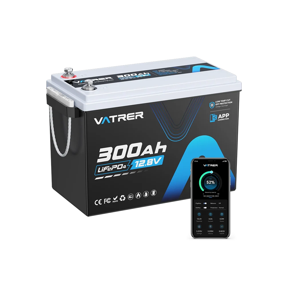 Vatrer 12V 300Ah Bluetooth Deep Cycle Lithium Battery 200A BMS - Bluetooth / 2 PACK($478.99/Each)