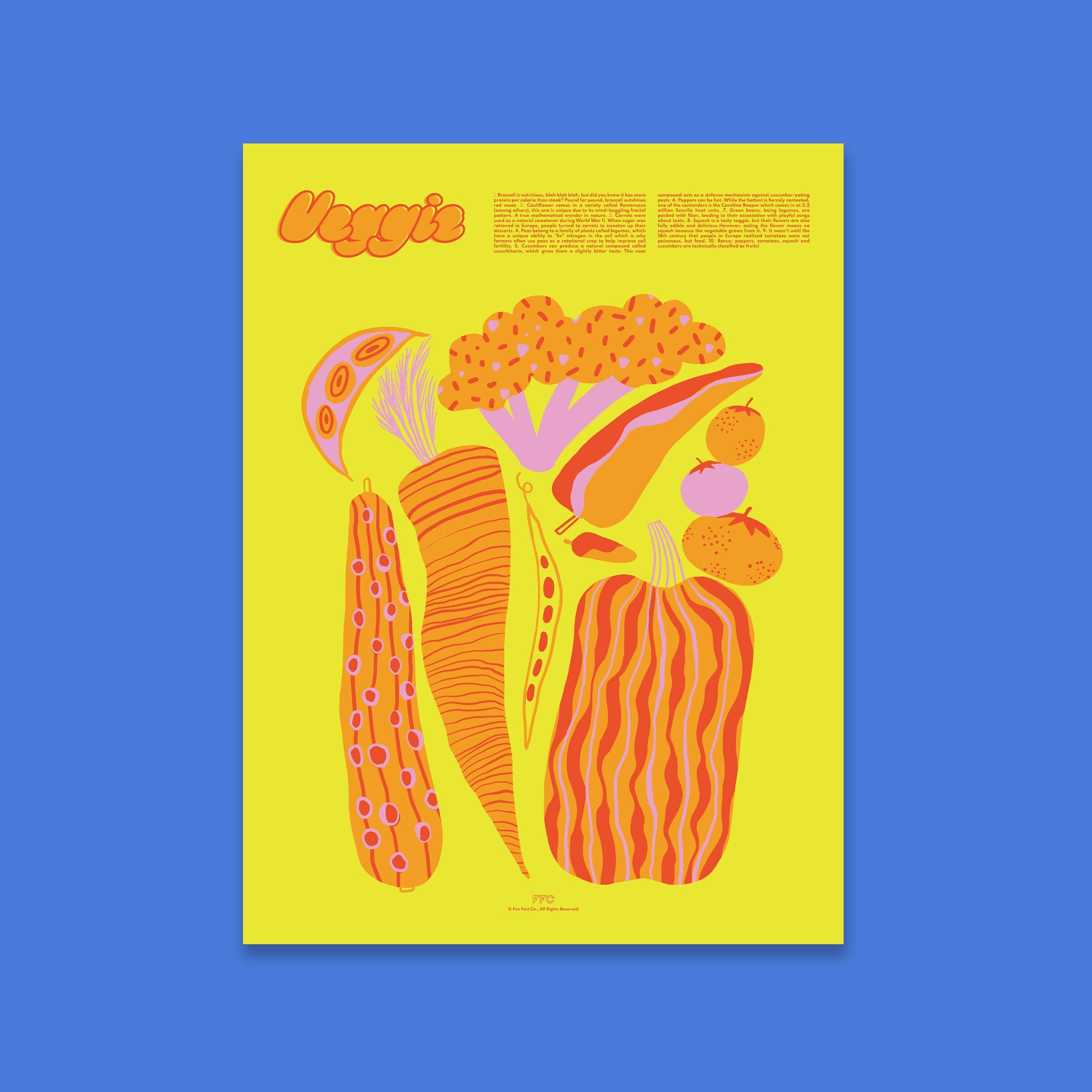 Veggie Fun Facts Print - 24x36" / Unframed