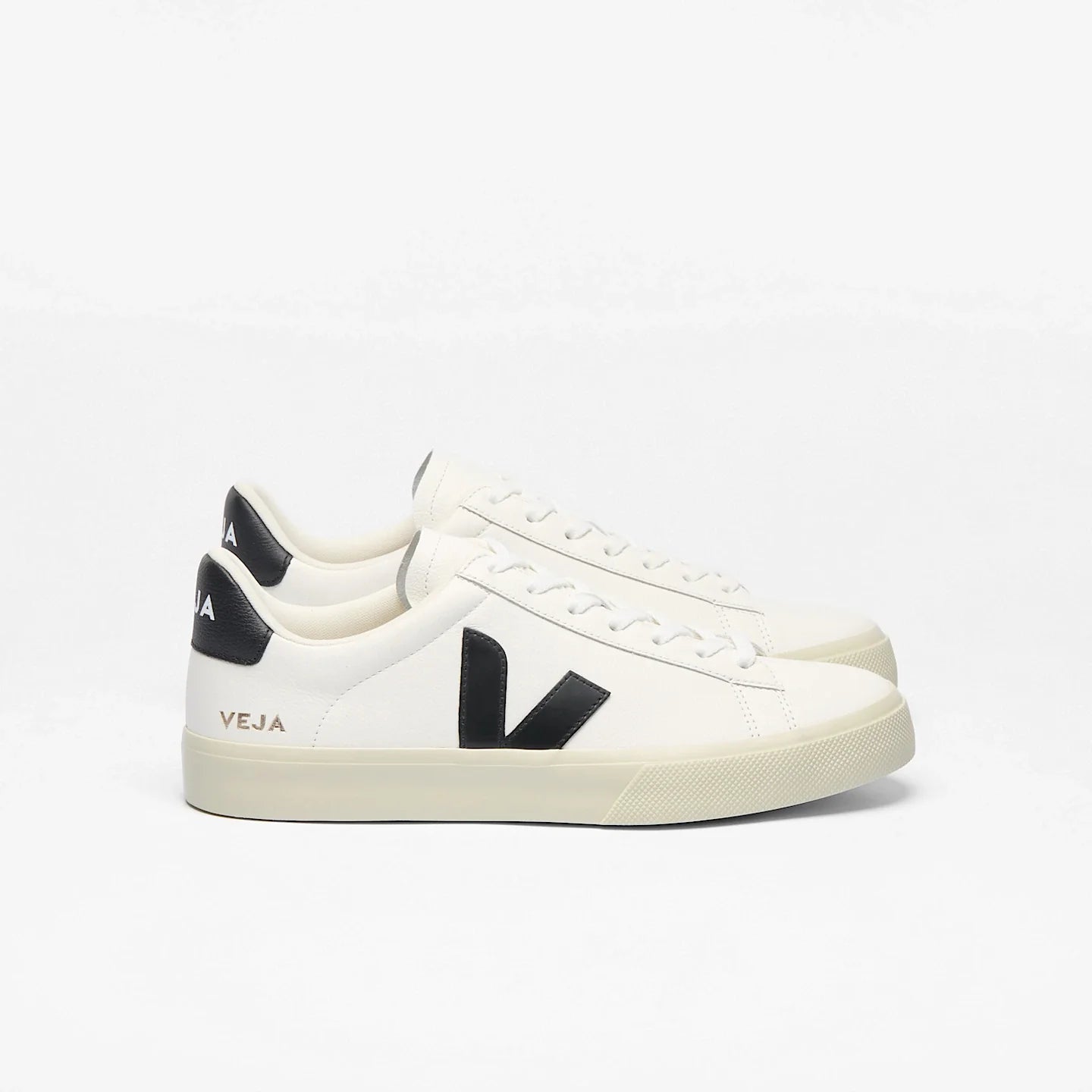 Sneakers Campo bianca e nera in pelle - IT 46