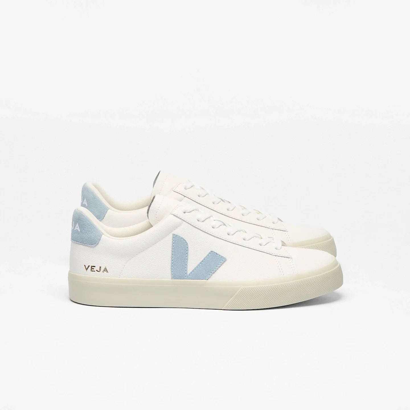Sneakers Campo bianca e azzurra in pelle - IT 40