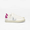 Sneakers campo in pelle bianca e silver ultraviolet - IT 36