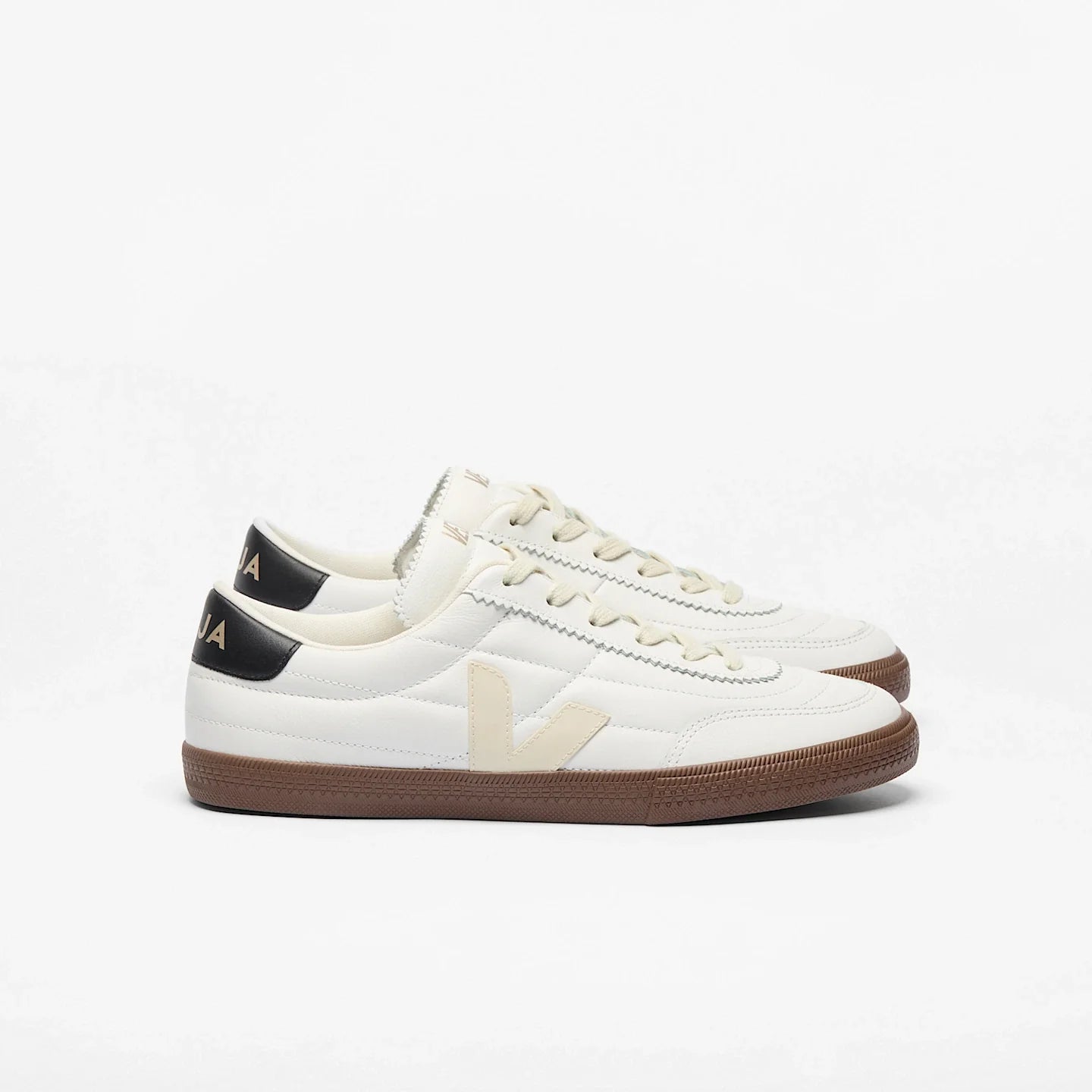 Sneakers Panenka bianca e nera in pelle - IT 40