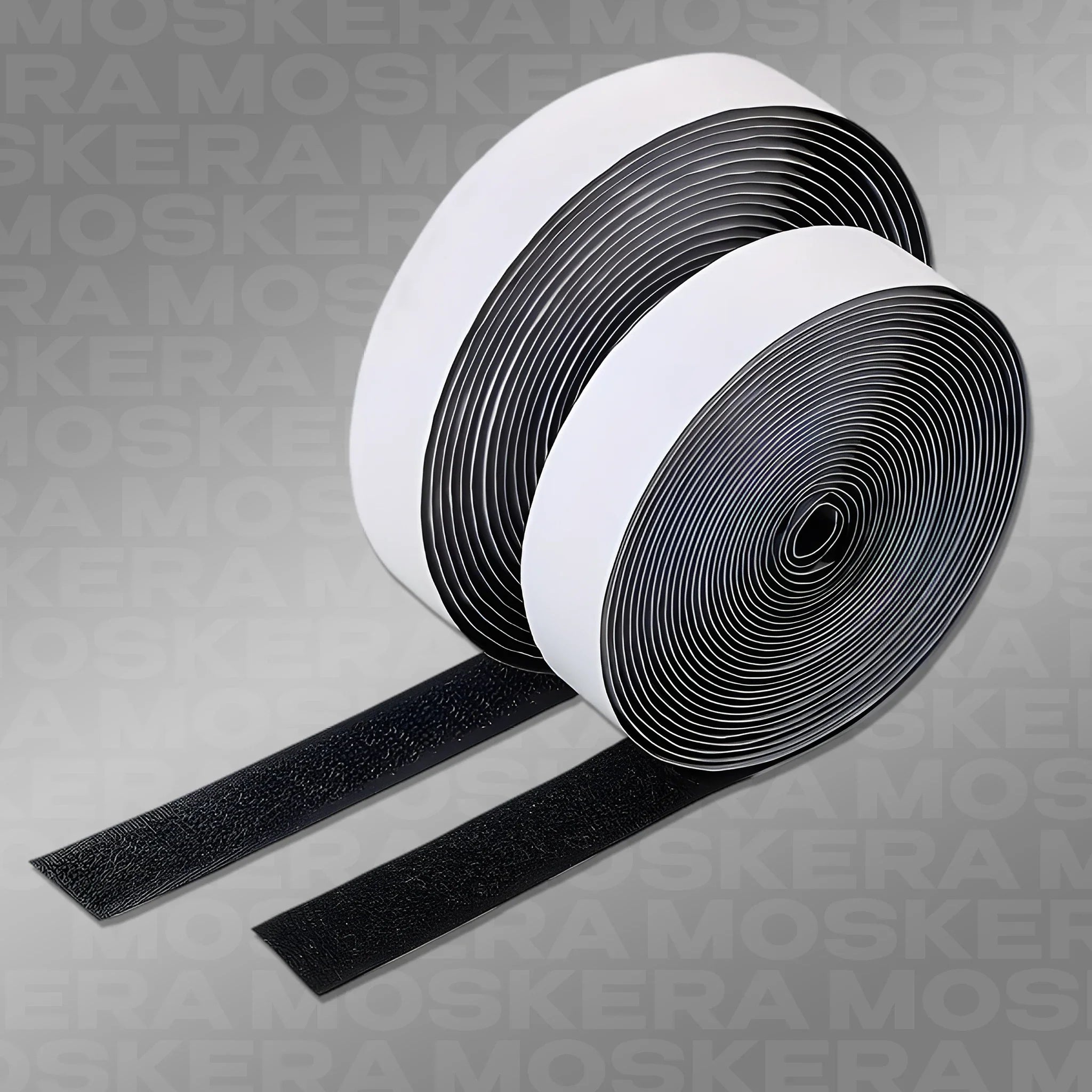 Adhésif scratchant pour porte - Noir / 2 cm / 20 mètres