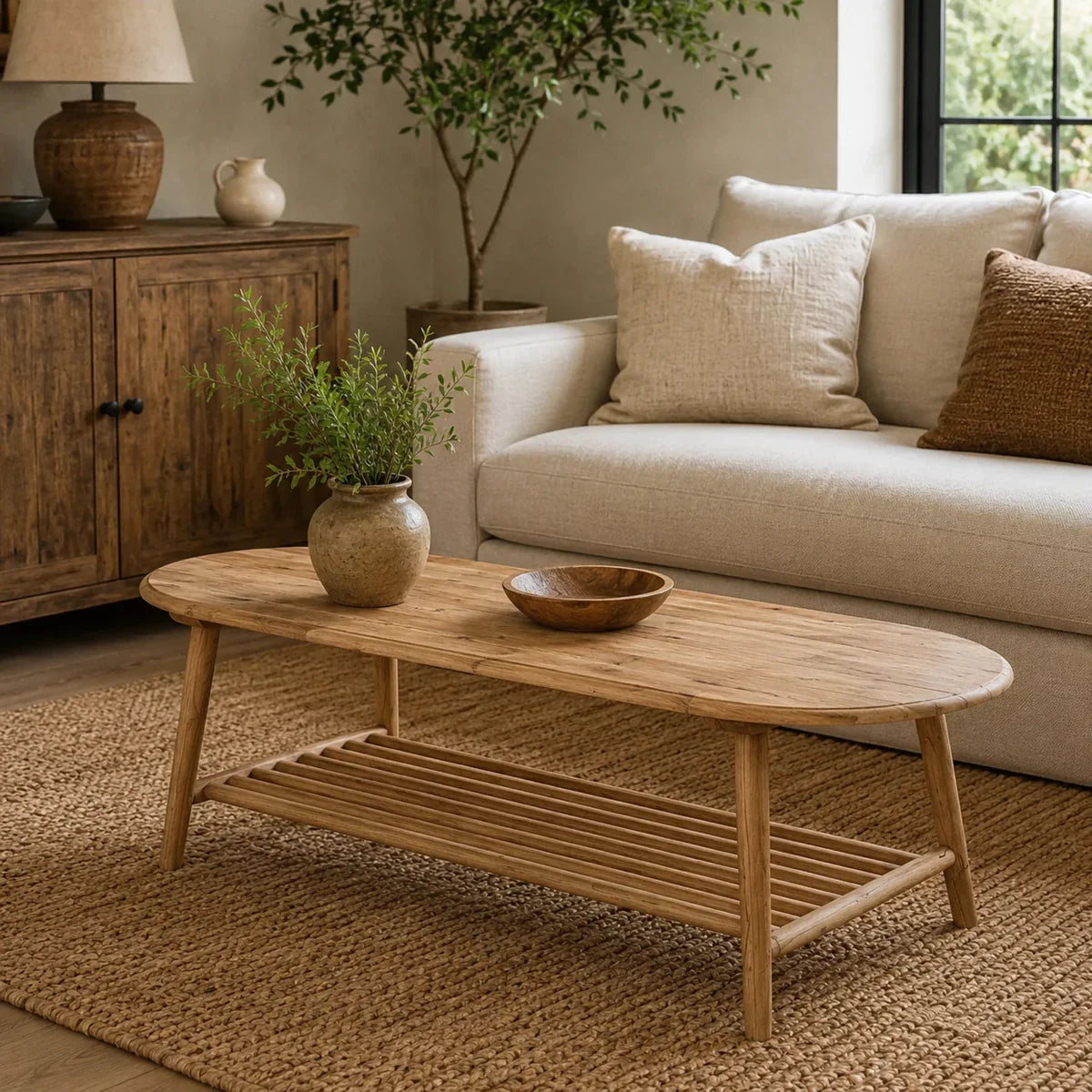 Viora Oval Coffee Table - 48*28*18