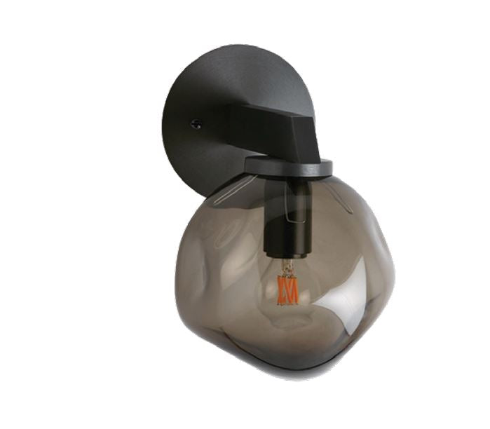 CTO Lighting Gaia - Plate - DALI-A Wall Light bronze with shiny opal glass