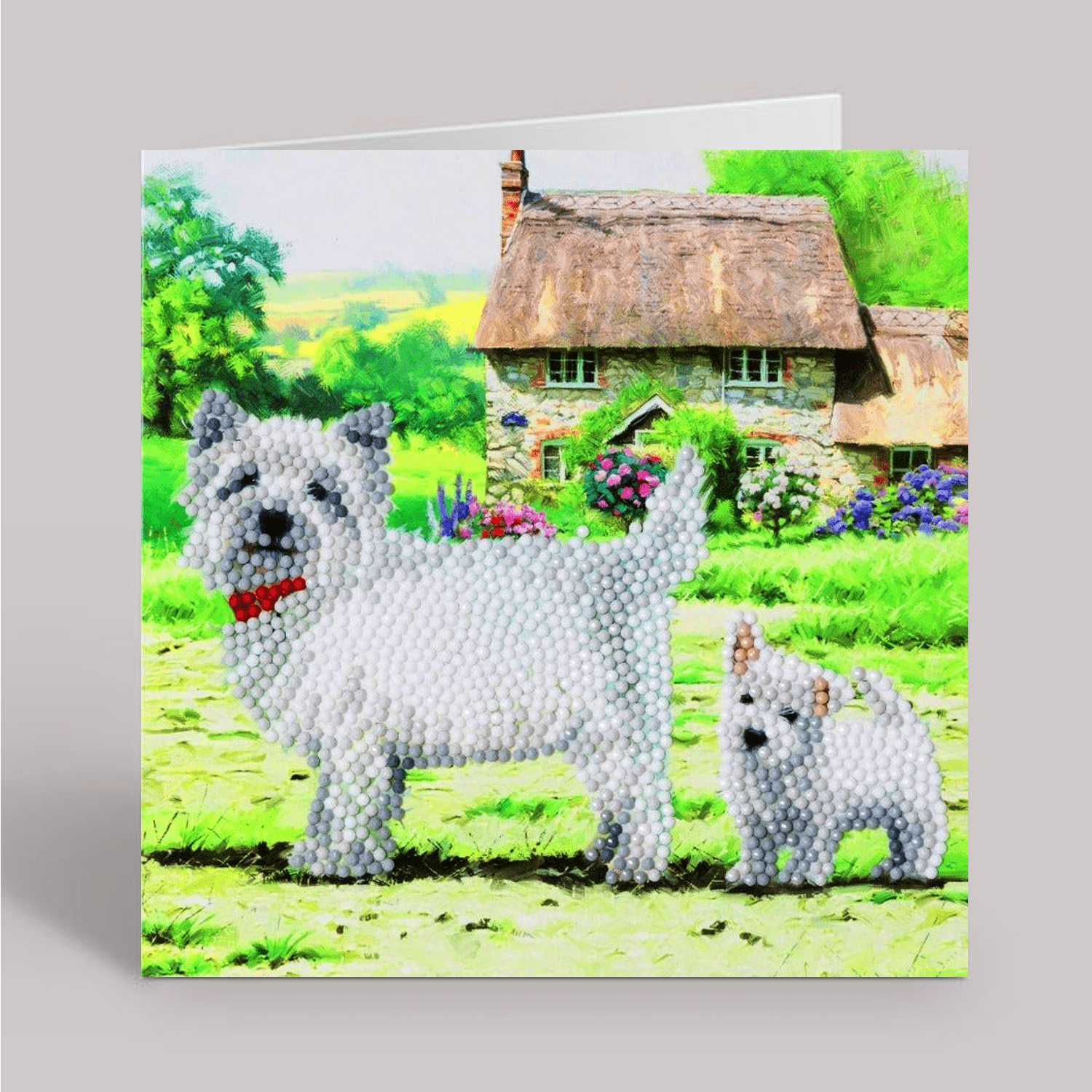 Westie Dogs Crystal Art Card Kit