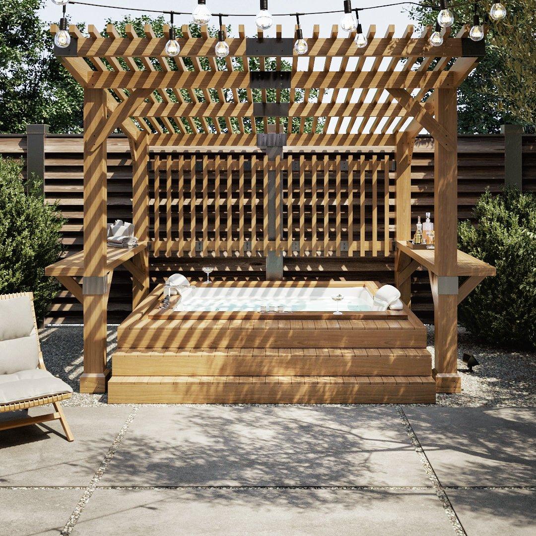 KRONE Cedar Wood Whirlpool Pergola - 275cm x 310cm