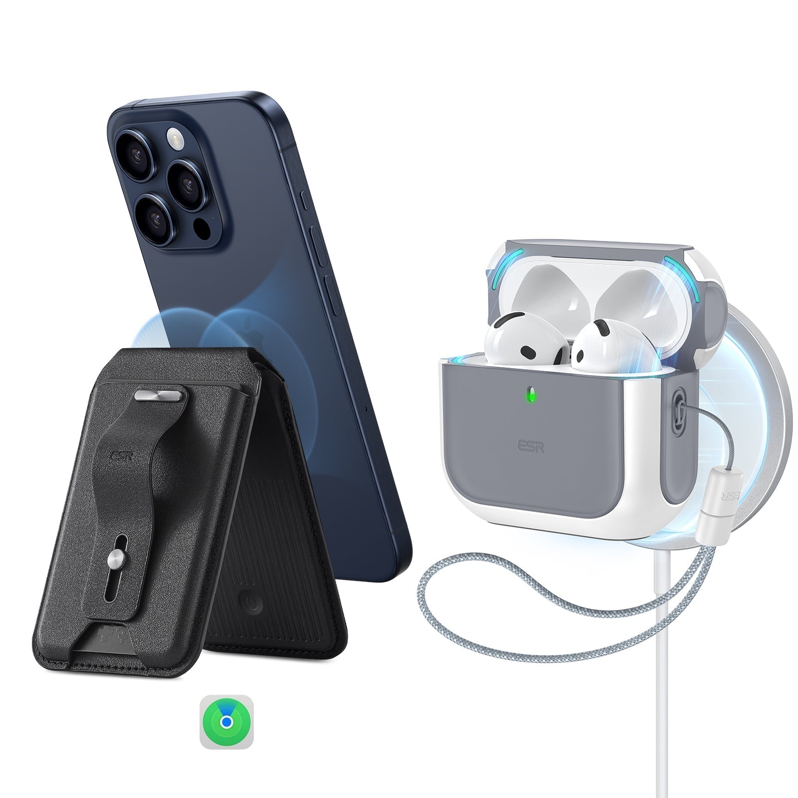 Orbit Hybrid Everyday-Carry Bundle for AirPods 4 - White - White
