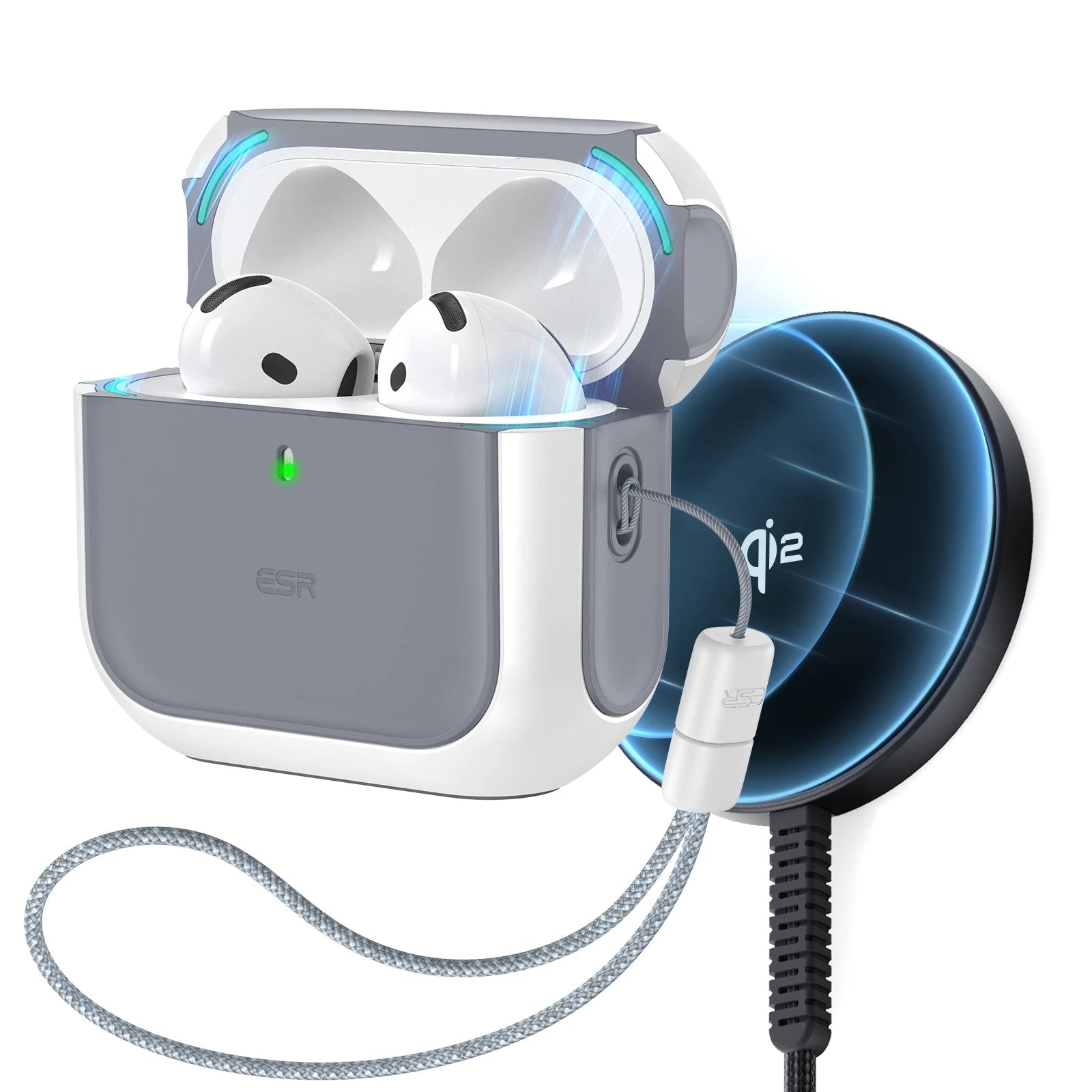 Orbit Hybrid Snap-and-Charge Bundle for AirPods 4 - White - White