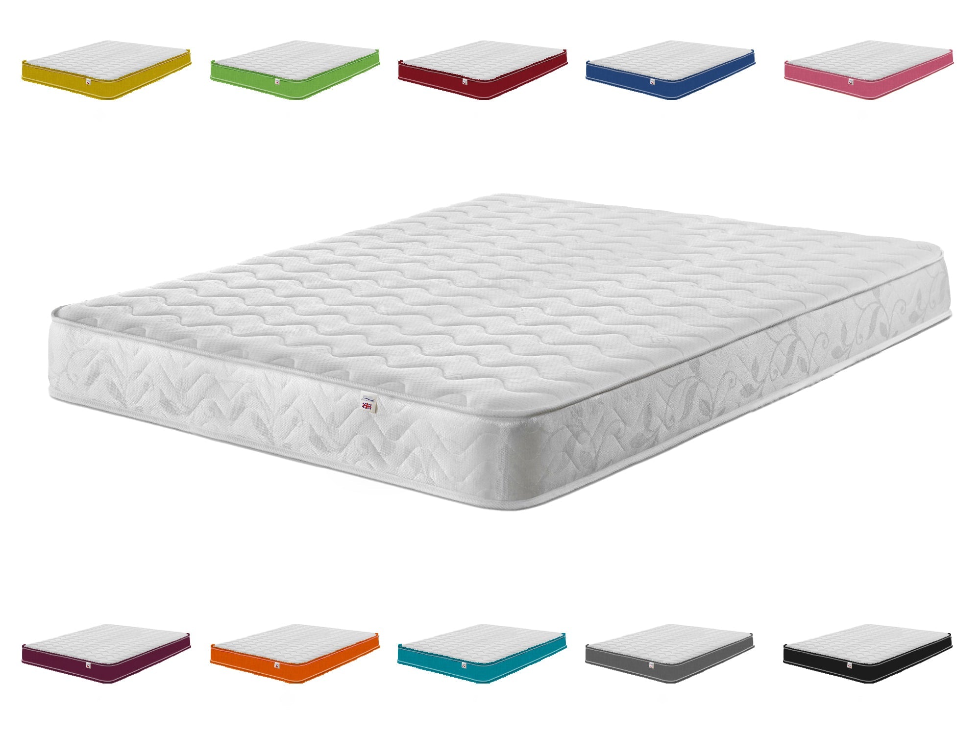 Cooltouch Colours 17CM Hybrid Memory Foam & Pinna-Coil Innerspring Mattress - Purple / Shorty (75cm by 175cm)