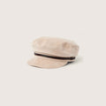 Baker Fawn | White Cord Newsboy Cap - L