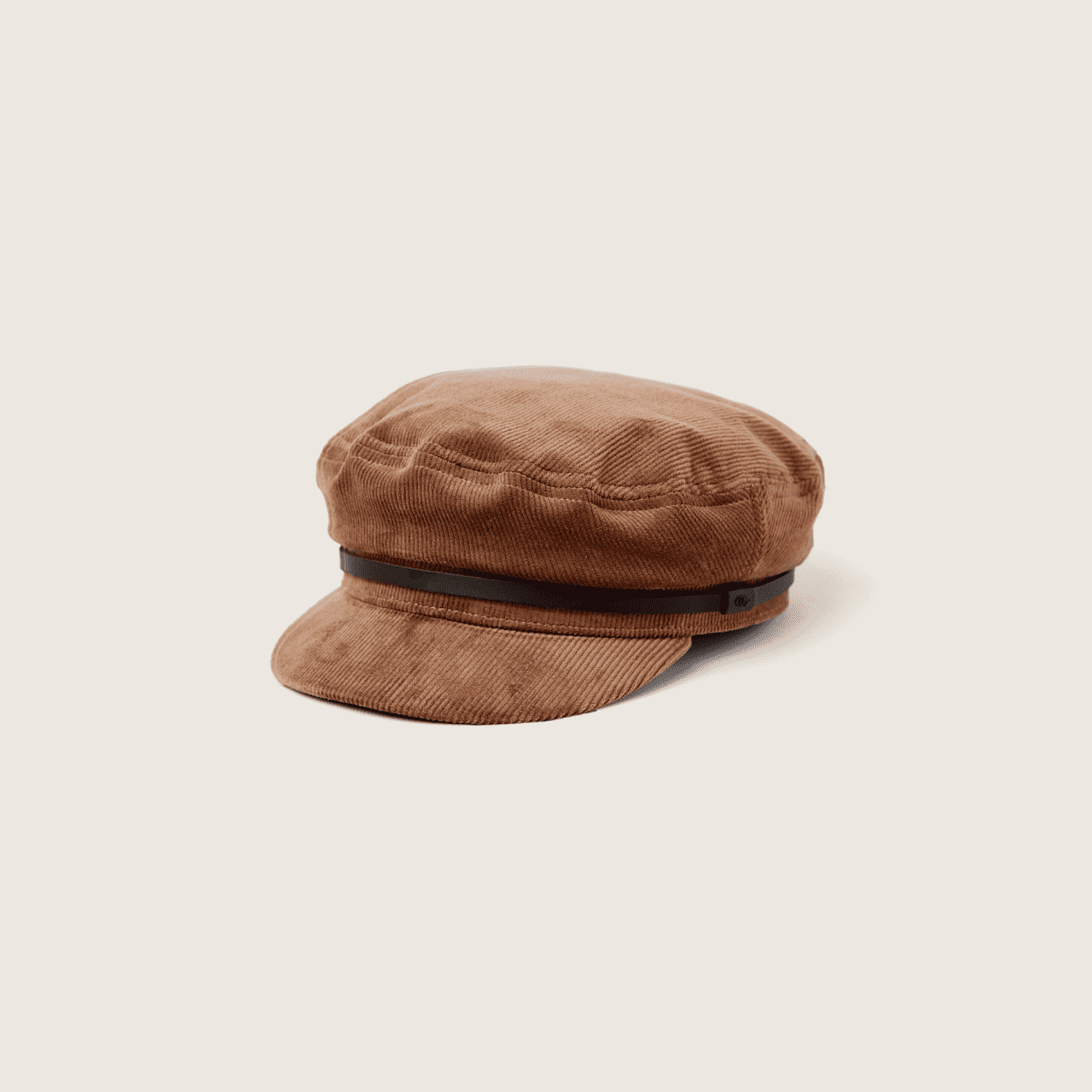 Baker Tan | Brown Cord Bakerboy Cap - L