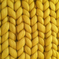 super chunky knit blanket | giant yarn blanket - 20*20 inches / Yellow