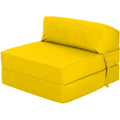 Water Resistant Single Z Bed for Kids Chair Bed Folding Mattress Futon Sofa Bed - Yellow