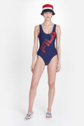 Dakota Logo Print Swim Suit - S